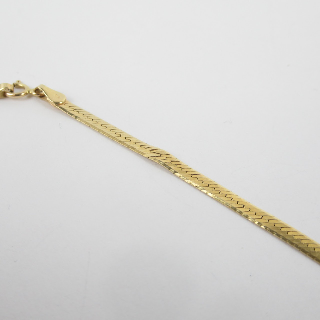 14K Gold Flat Herringbone Chain