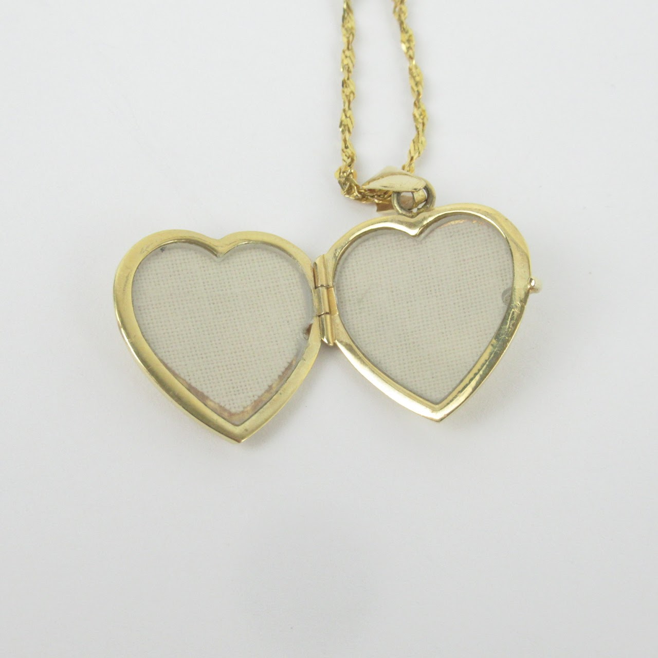 14K Gold Heart Locket Pendant