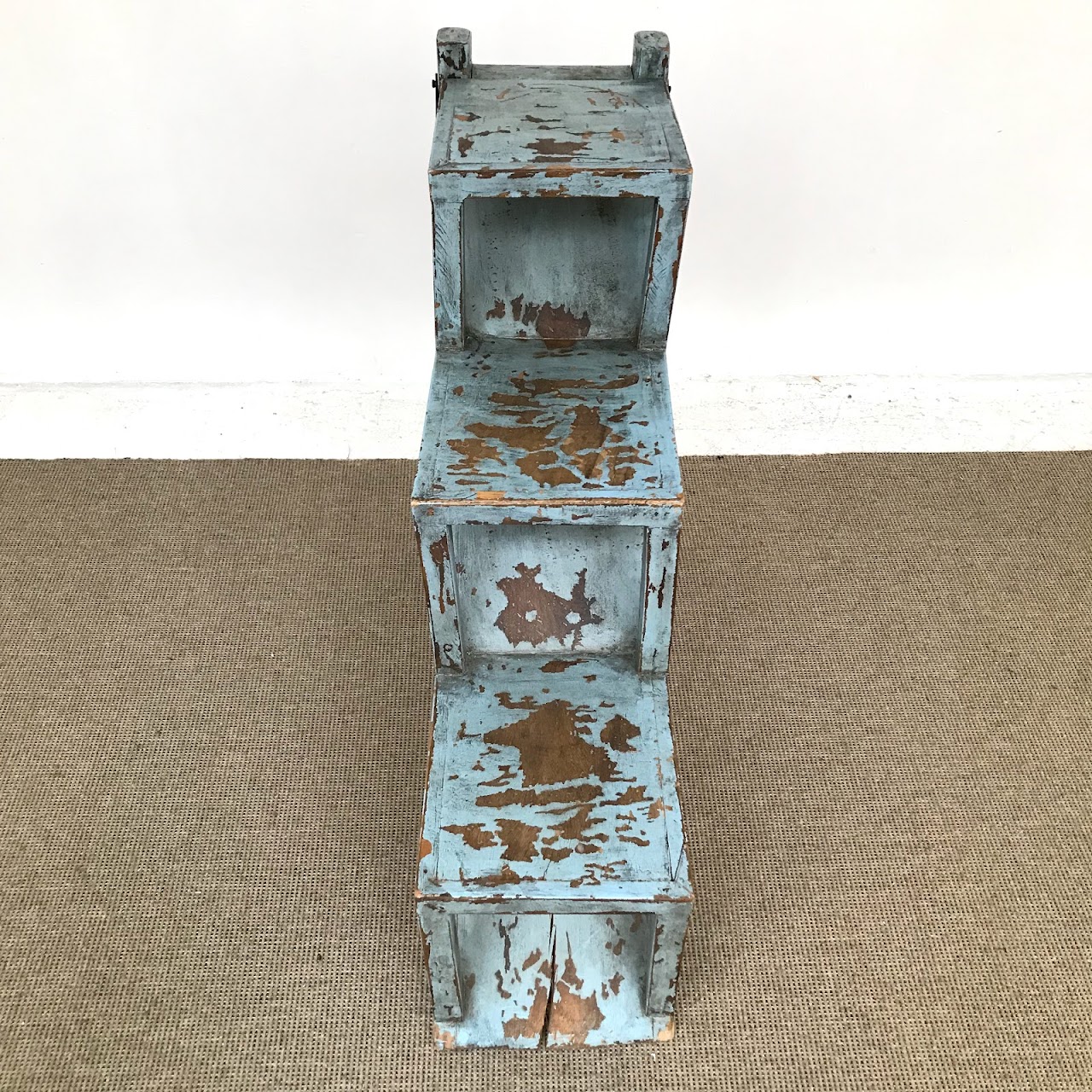 Distressed Staircase Accent Table