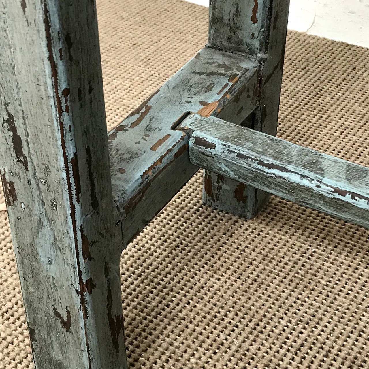 Distressed Staircase Accent Table