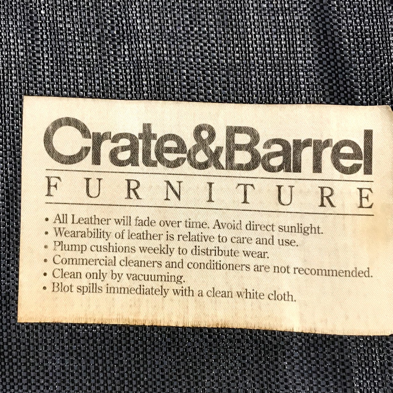 Crate & Barrel Distressed Leather Sleeper Sofa