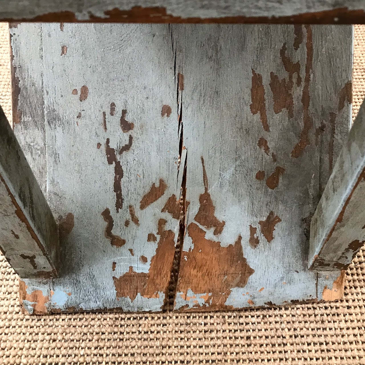 Distressed Staircase Accent Table