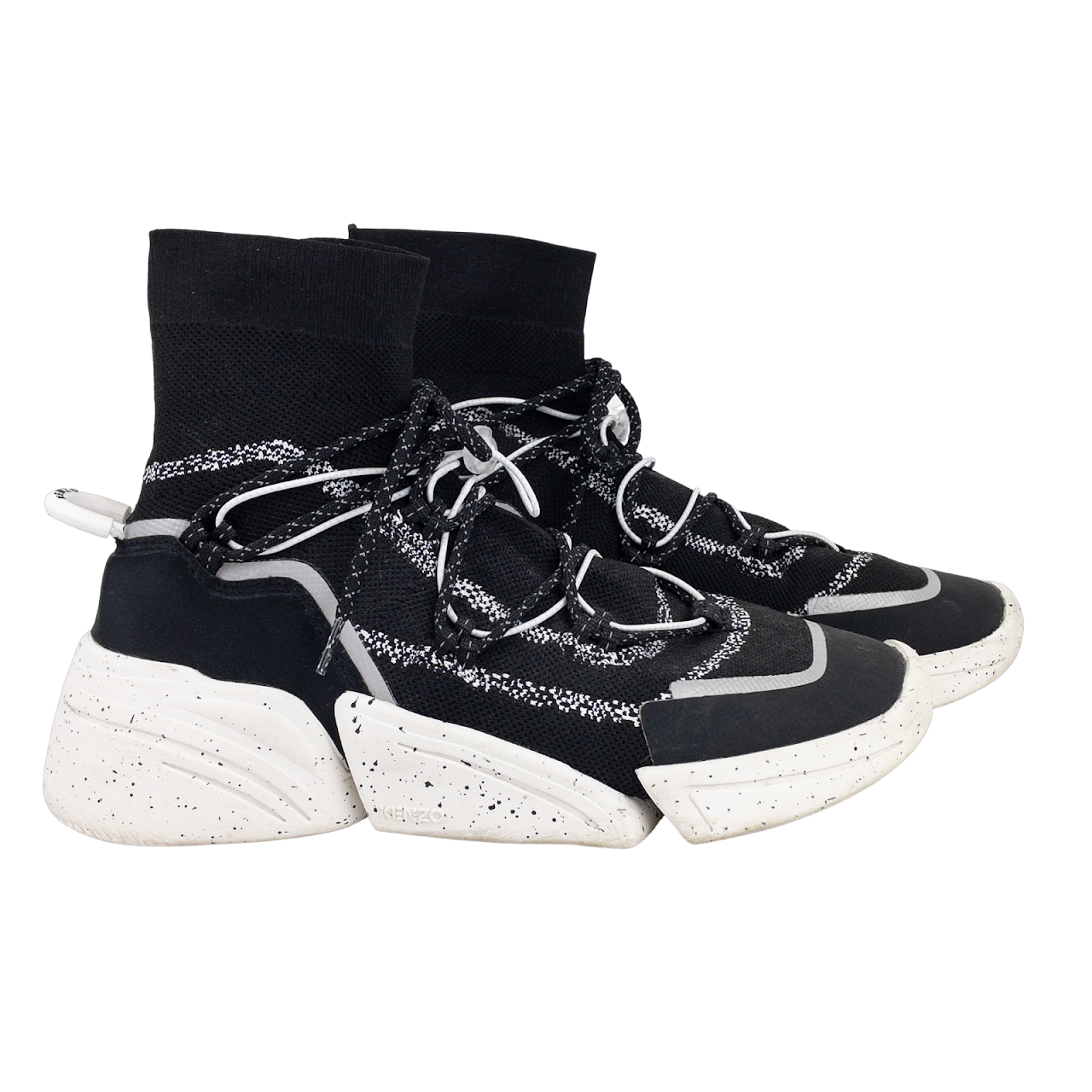 Kenzo Black K-Sock Slip On Trainers