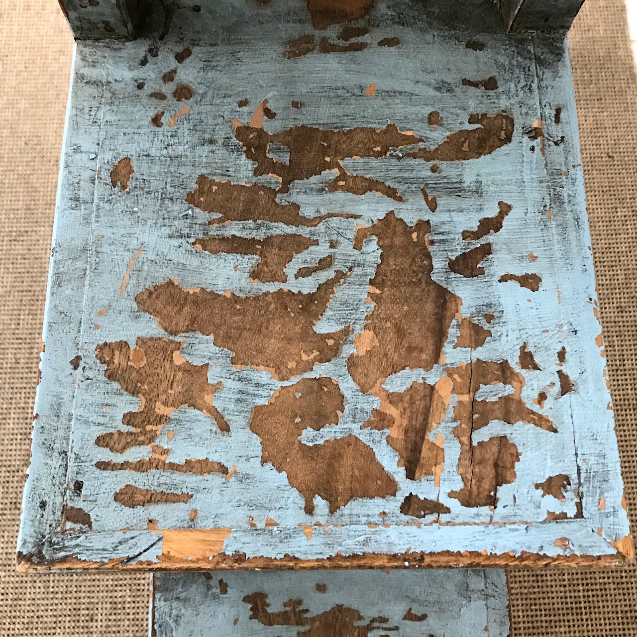 Distressed Staircase Accent Table