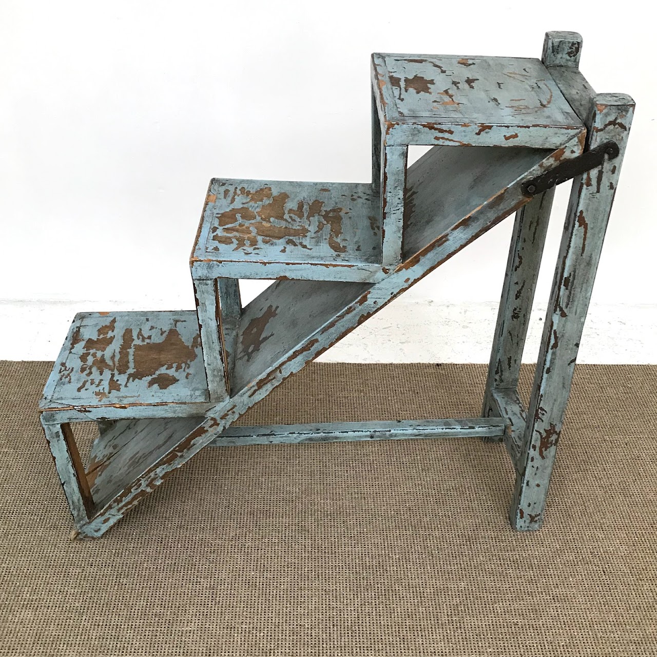 Distressed Staircase Accent Table