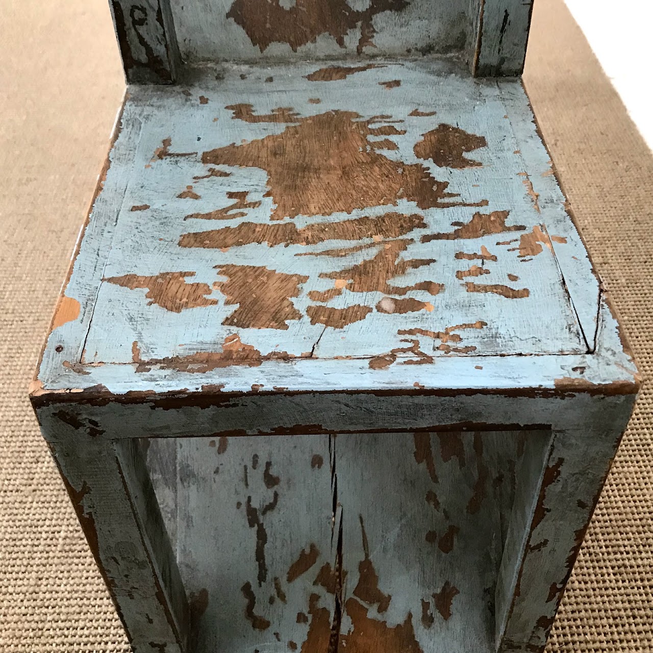 Distressed Staircase Accent Table