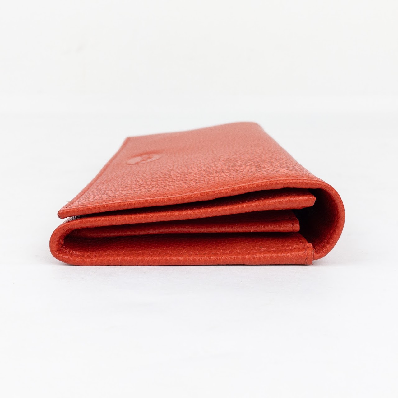 Longchamp NEW Orange Leather Continental Wallet