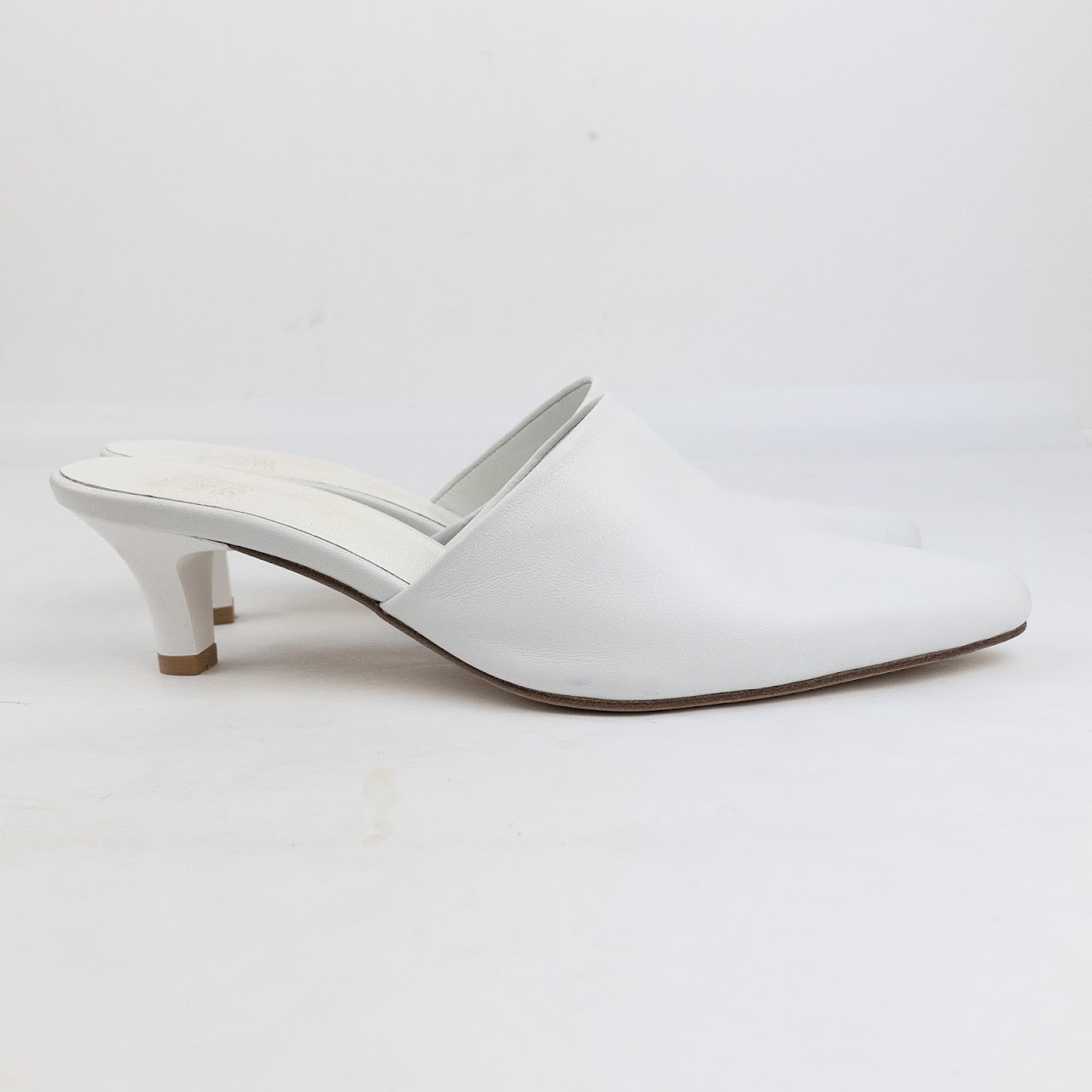 Maryam Nassir Zadeh White Calf Andrea Mule