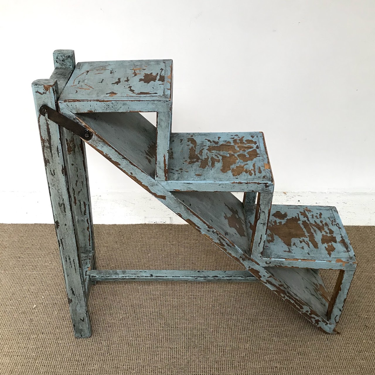 Distressed Staircase Accent Table