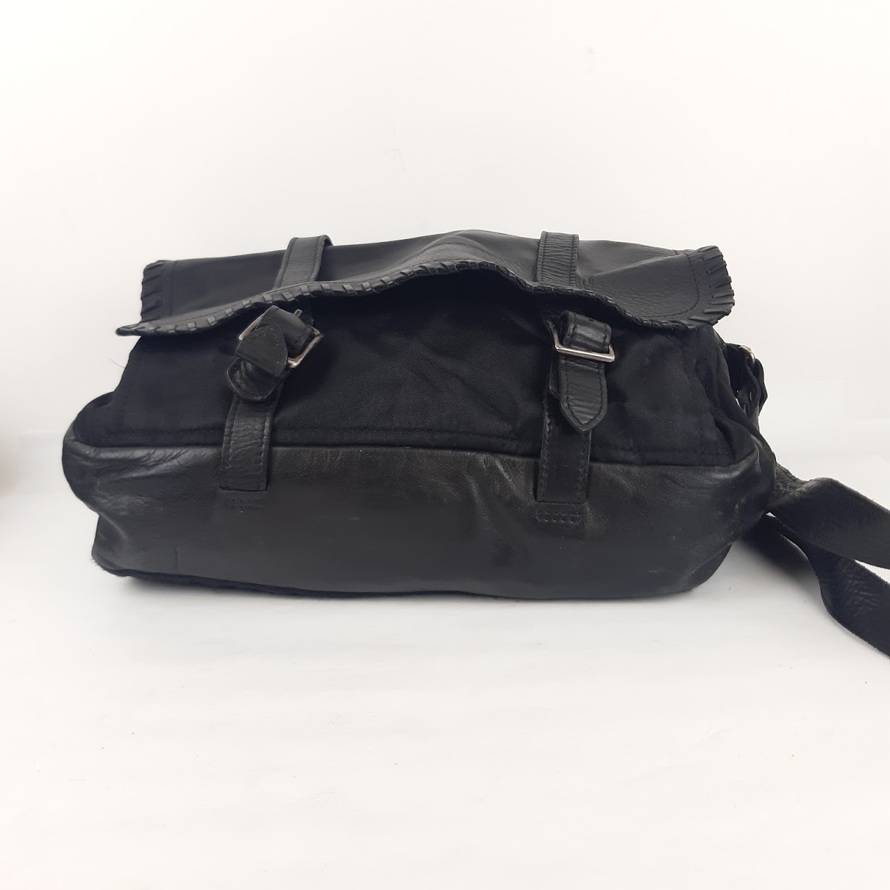 John Varvatos Leather Messenger Bag