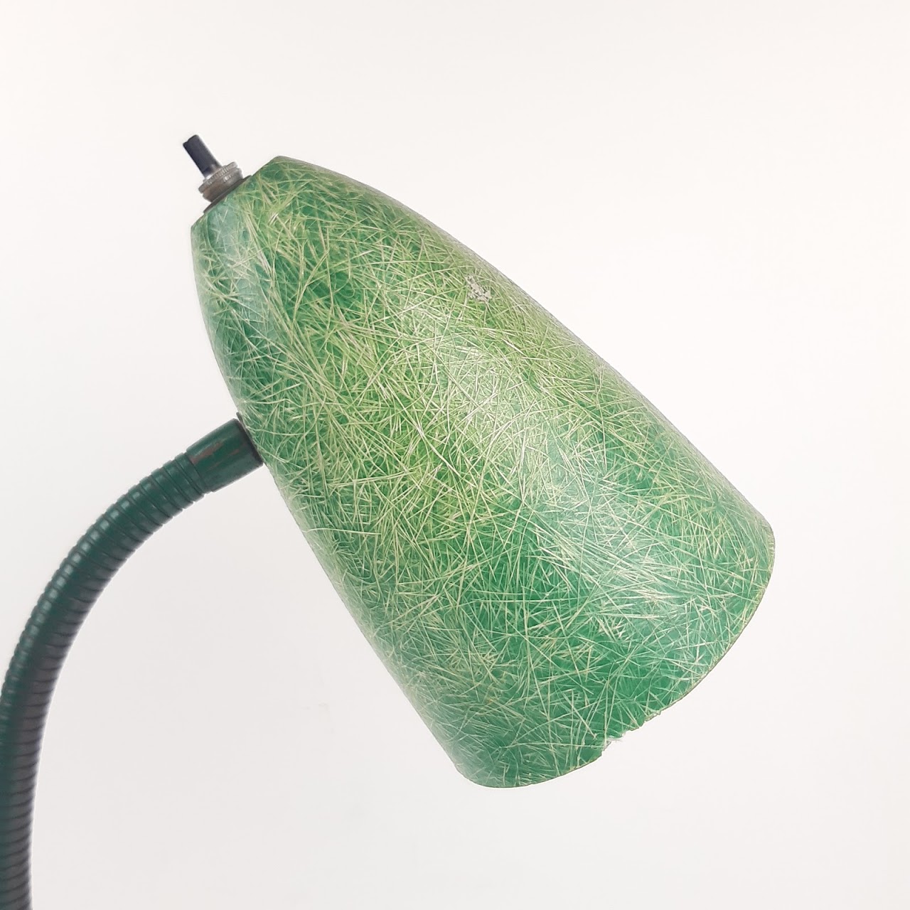 Mid-Century Modern Fiberglass Shade Gooseneck Desk Lamp