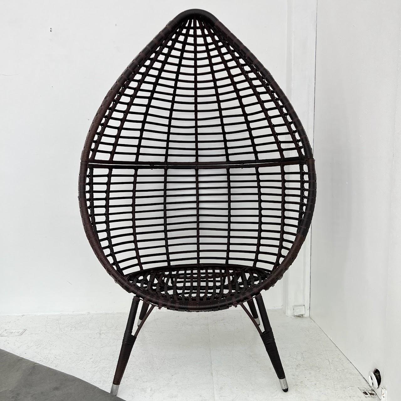 Patio Rattan Teardrop Lounge Chair