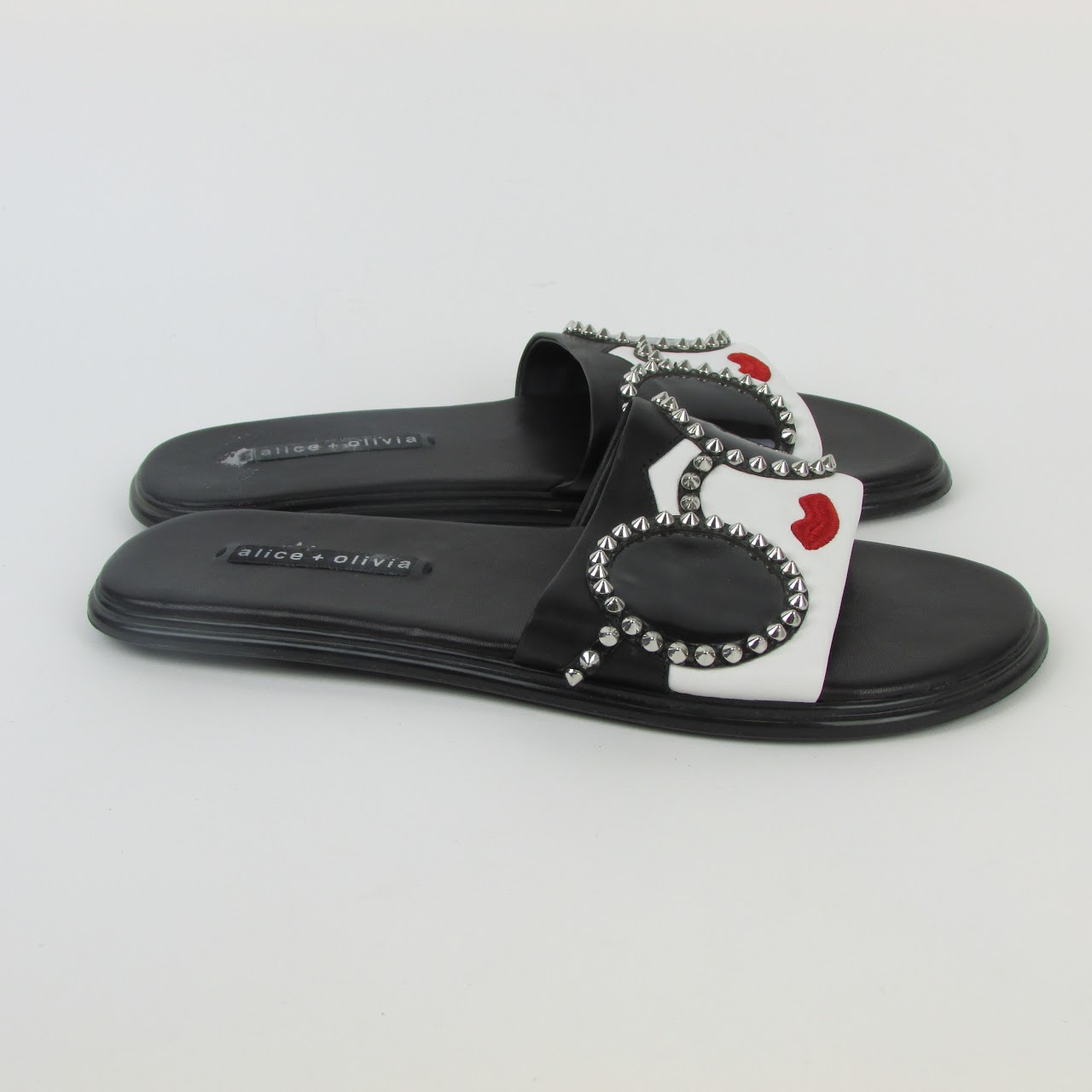 Alice & Olivia Stace Face Studded Slides