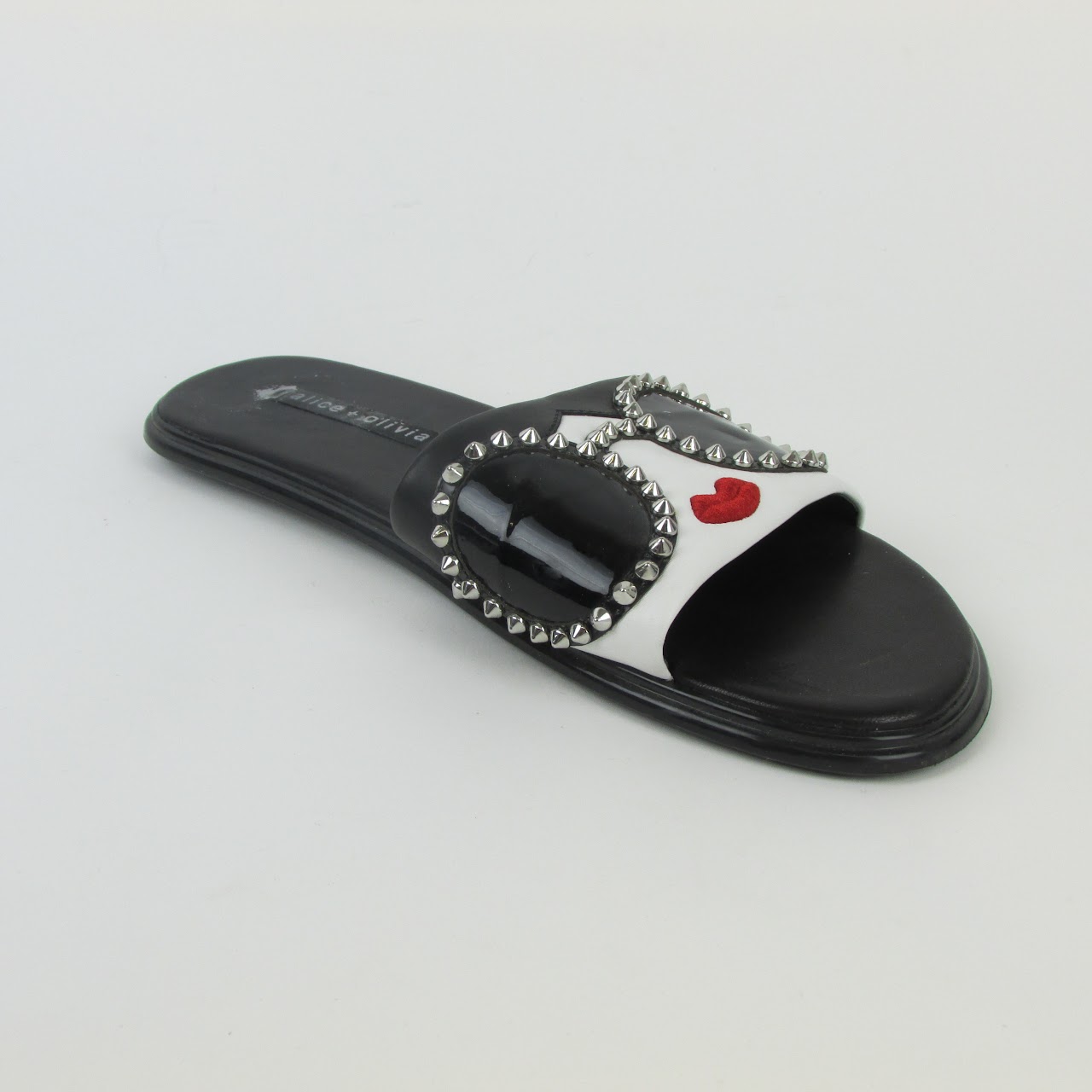 Alice & Olivia Stace Face Studded Slides