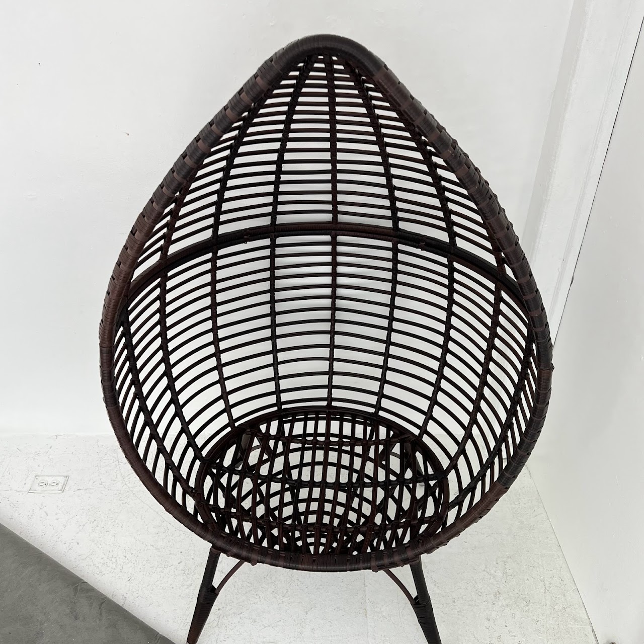 Patio Rattan Teardrop Lounge Chair