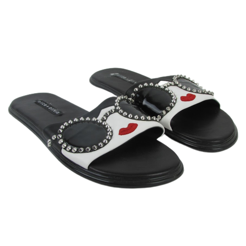 Alice & Olivia Stace Face Studded Slides