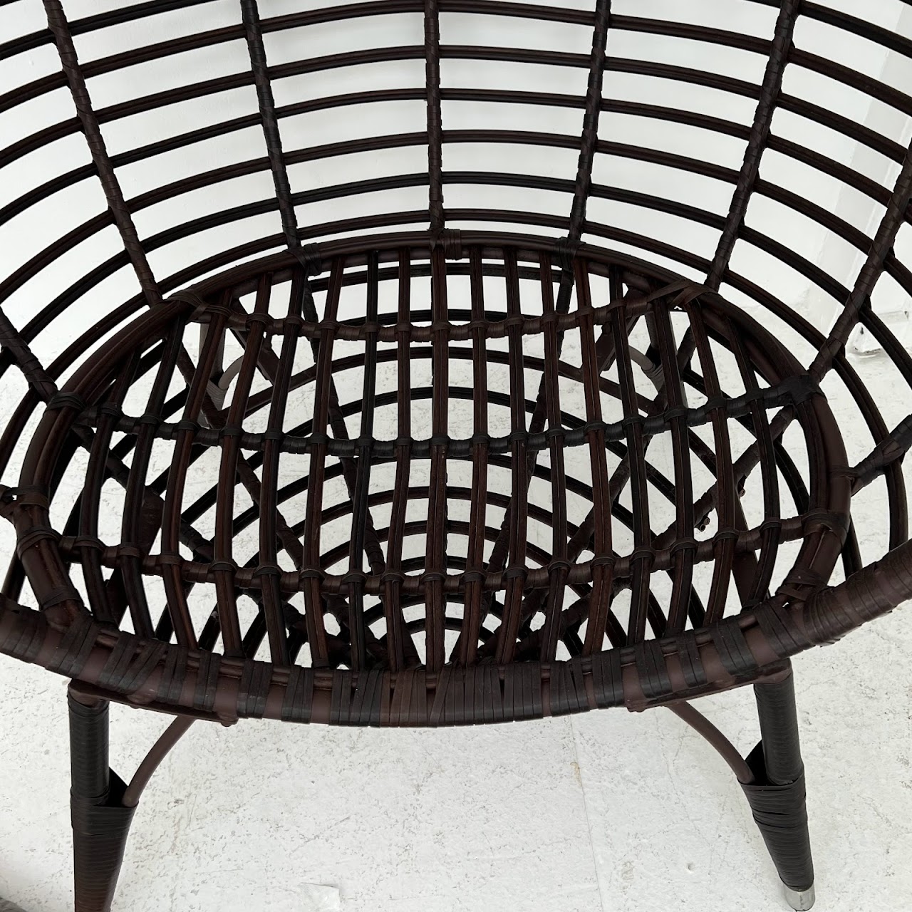 Patio Rattan Teardrop Lounge Chair