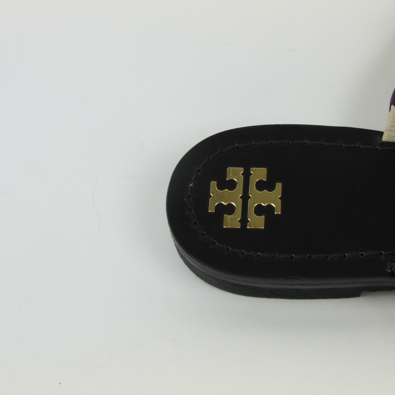 Tory Burch Embossed Leather Flip Flops