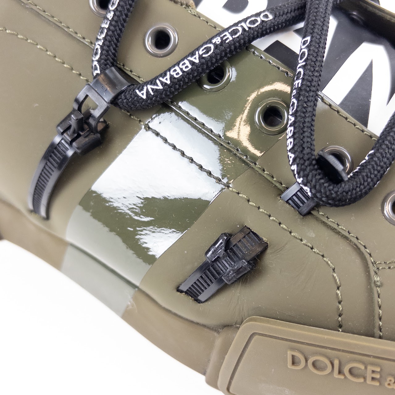 Dolce & Gabbana Portofino Leather Logo Sneakers