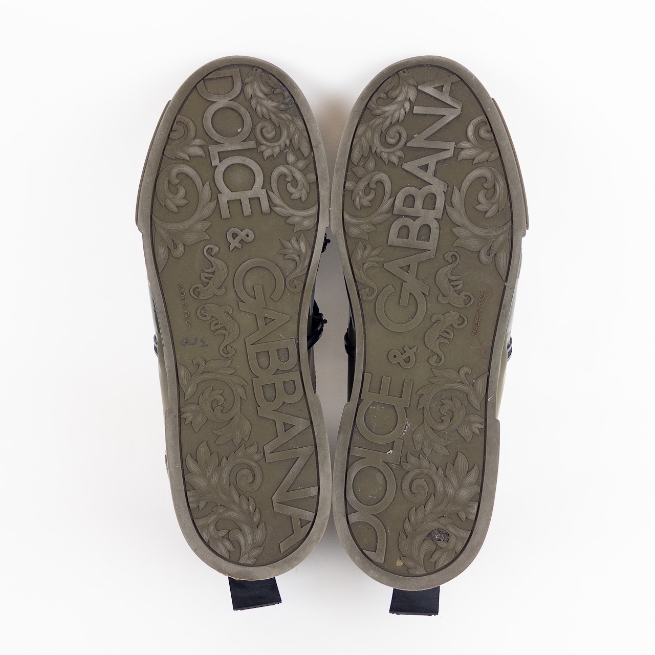 Dolce & Gabbana Portofino Leather Logo Sneakers