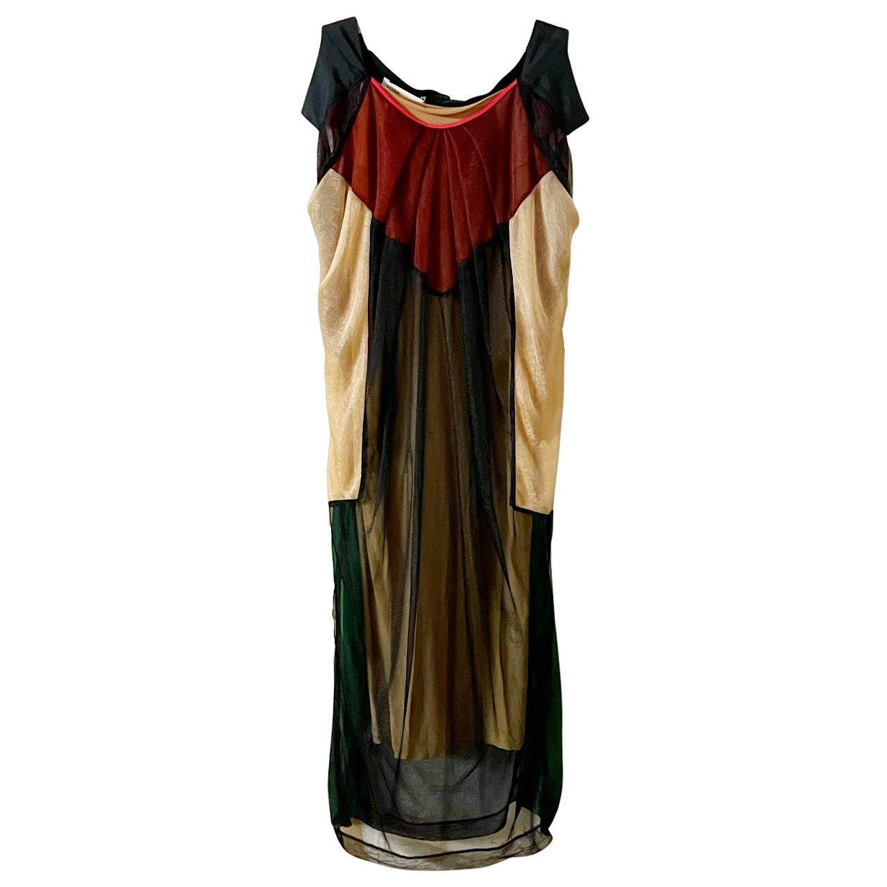 Toga Archives Metallic Mesh Slip Dress