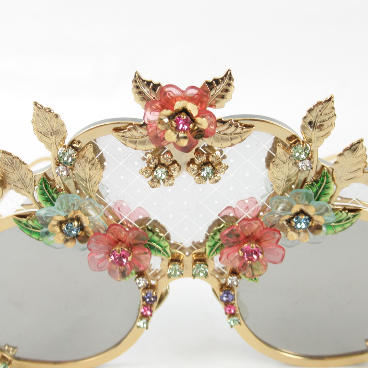 Dolce & Gabbana Gold Floral Sunglasses