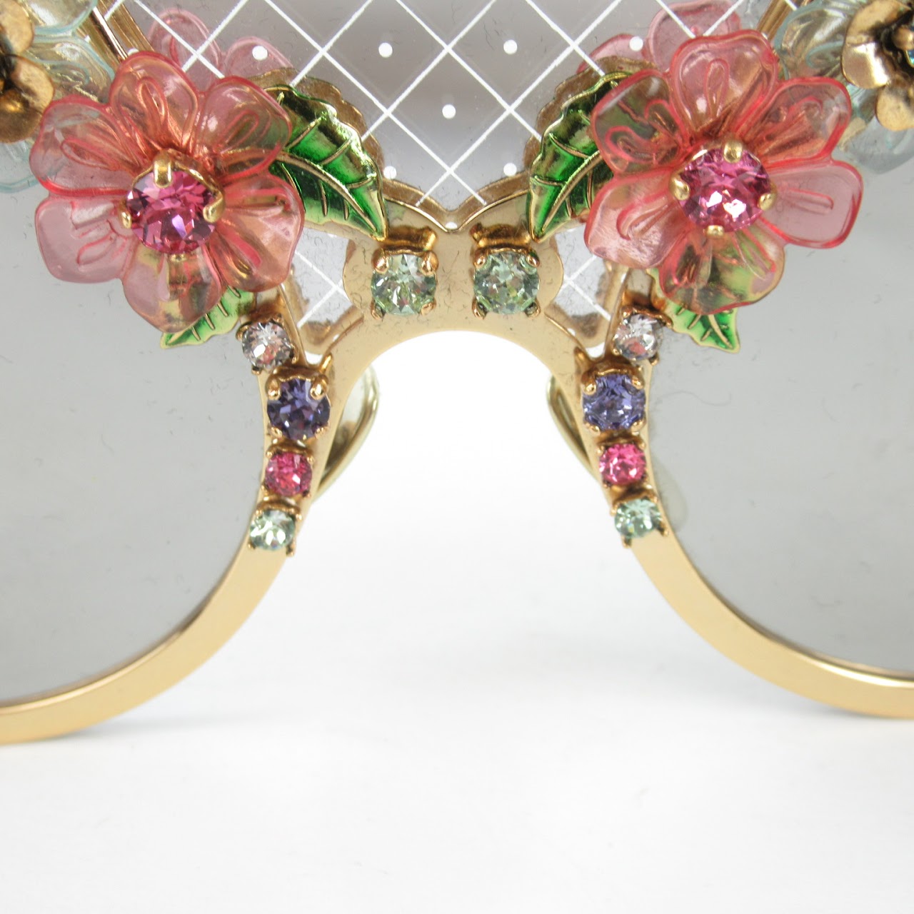 Dolce & Gabbana Gold Floral Sunglasses