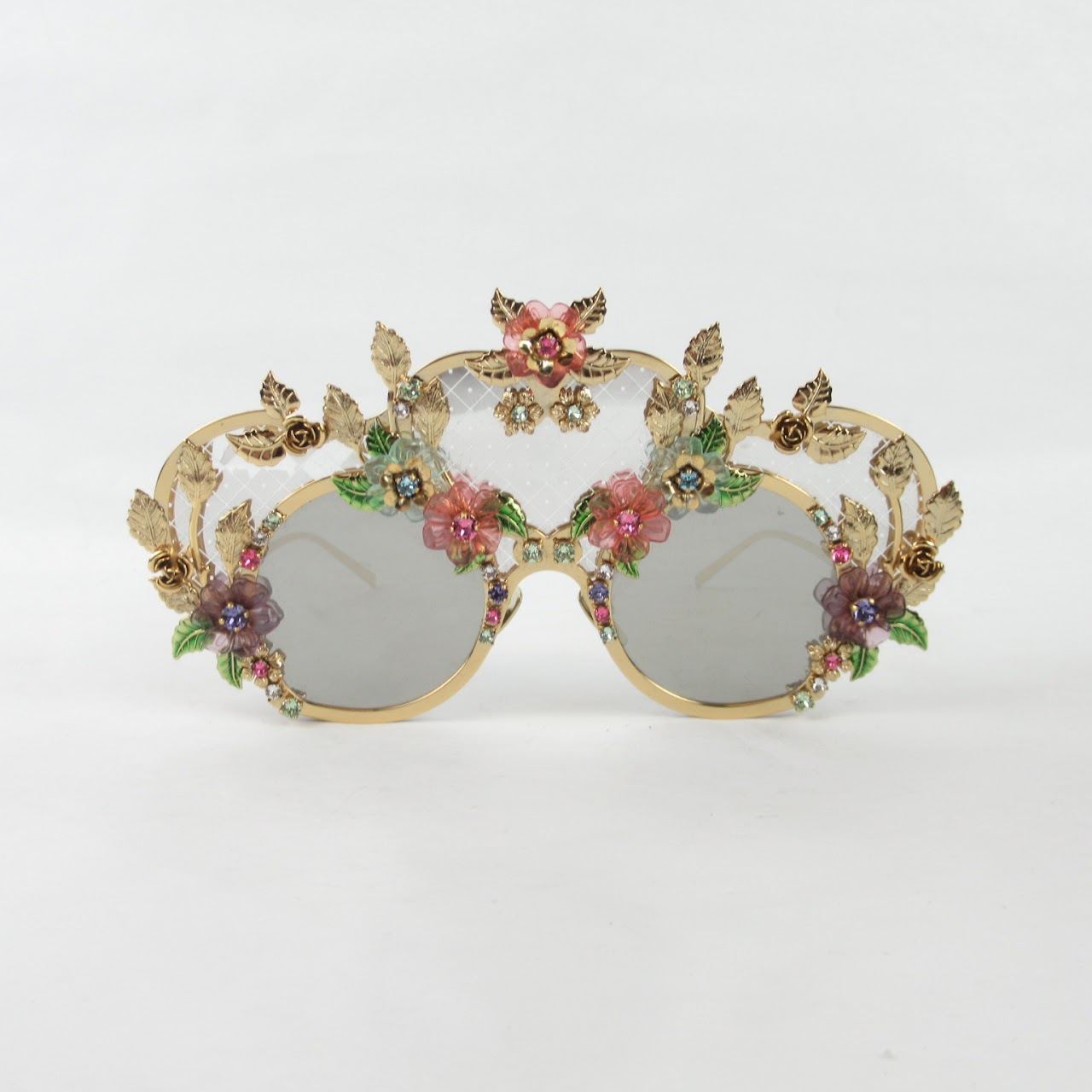 Dolce & Gabbana Gold Floral Sunglasses