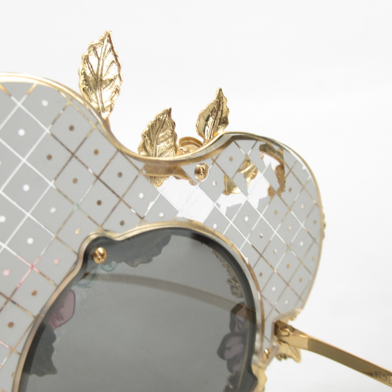 Dolce & Gabbana Gold Floral Sunglasses