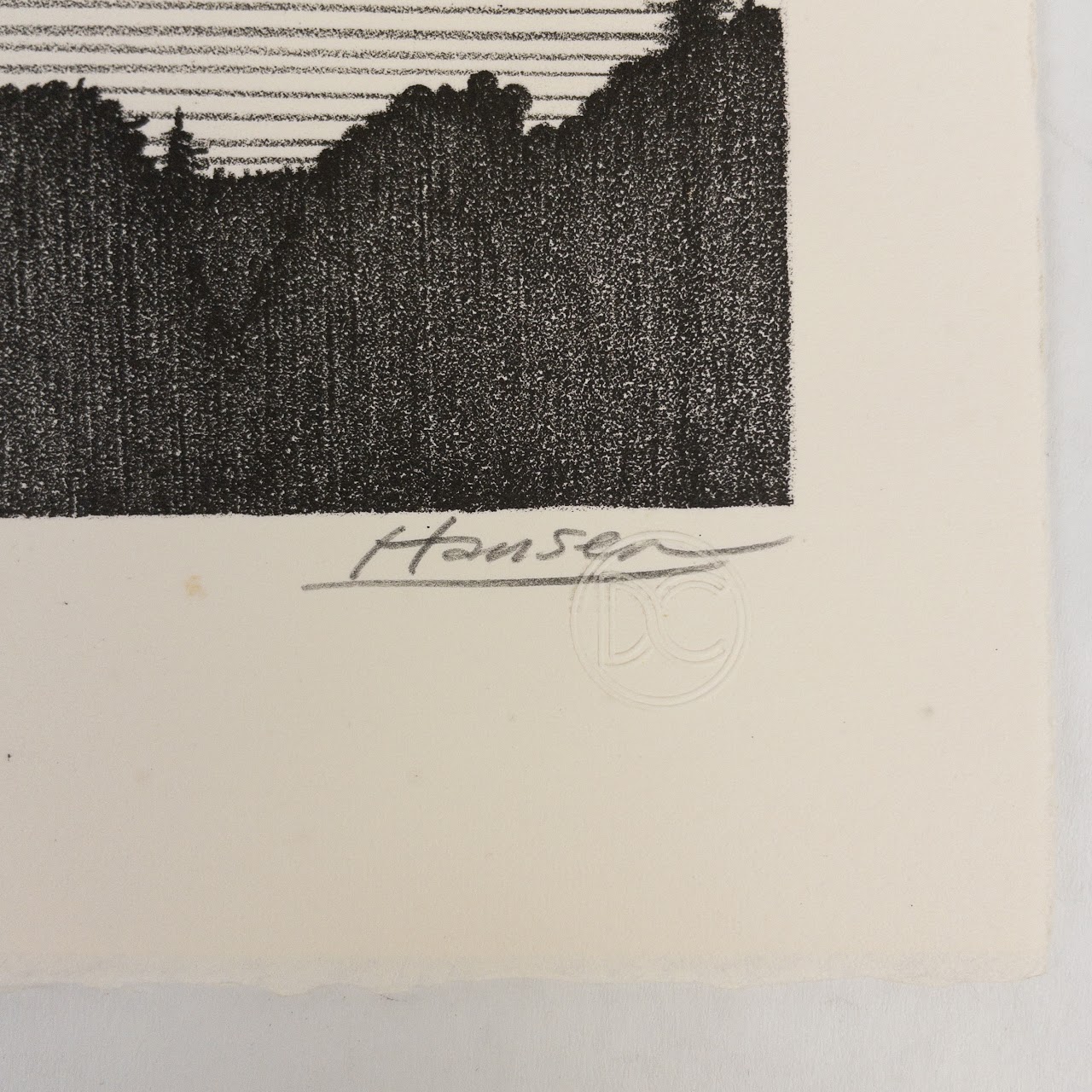 Art Hansen Signed 'Iris Landscape' Lithograph