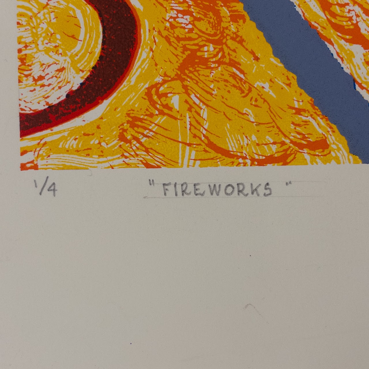 'Fireworks' Signed Screen Print