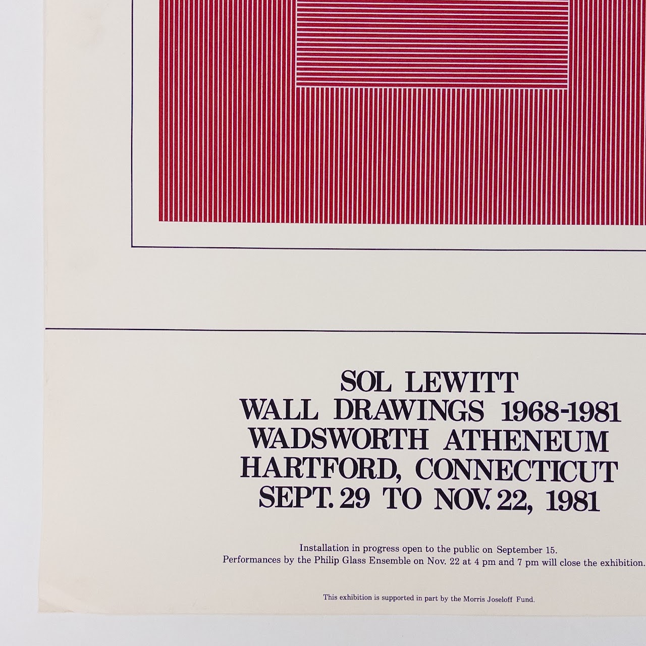 Sol Lewitt Wall Drawings 1968-1981 Gallery Show Off-Set Lithograph Poster