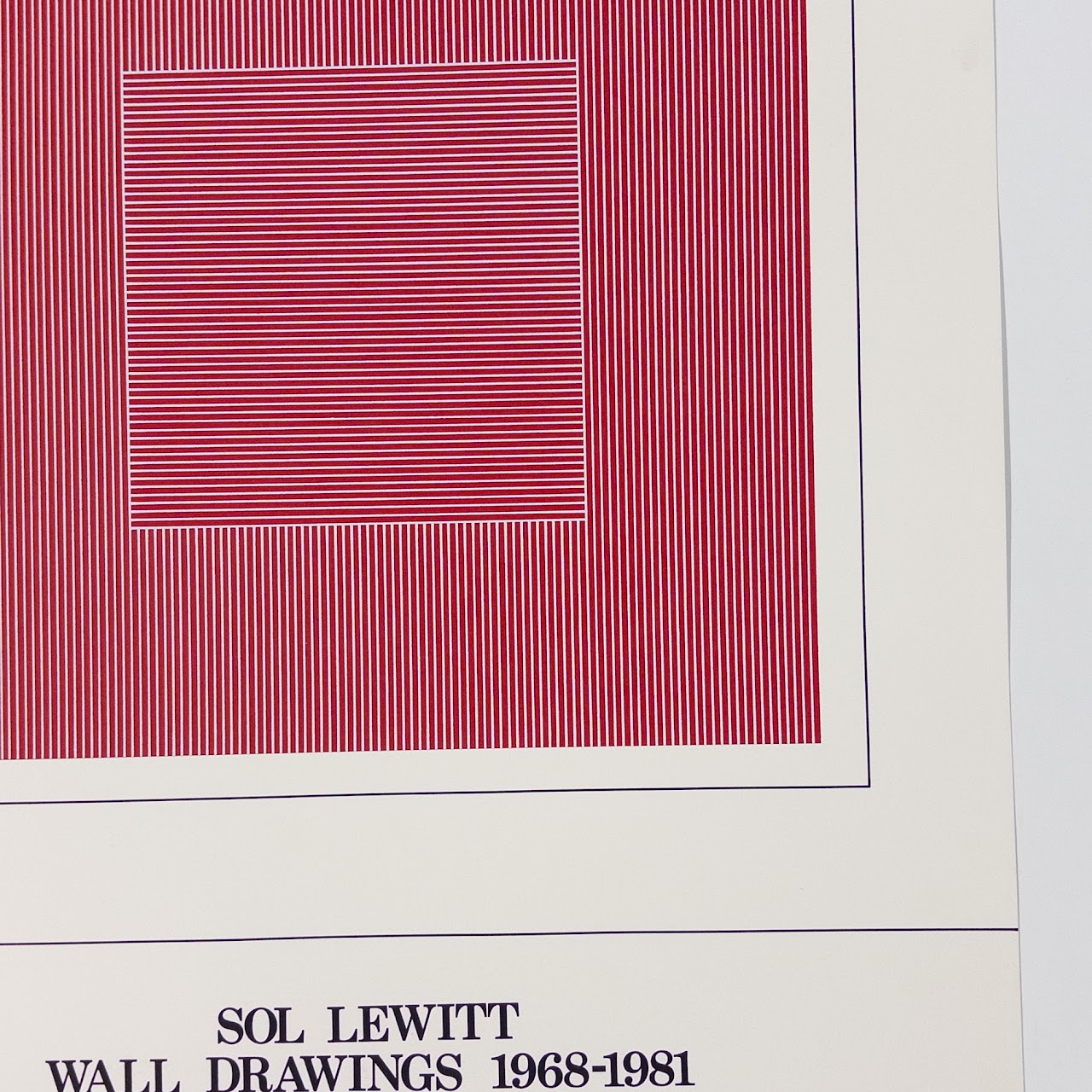 Sol Lewitt Wall Drawings 1968-1981 Gallery Show Off-Set Lithograph Poster