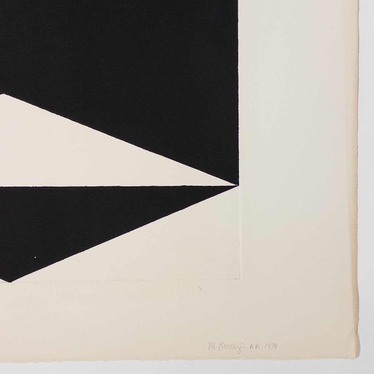 Signed Modernist Shape Study Aquatint