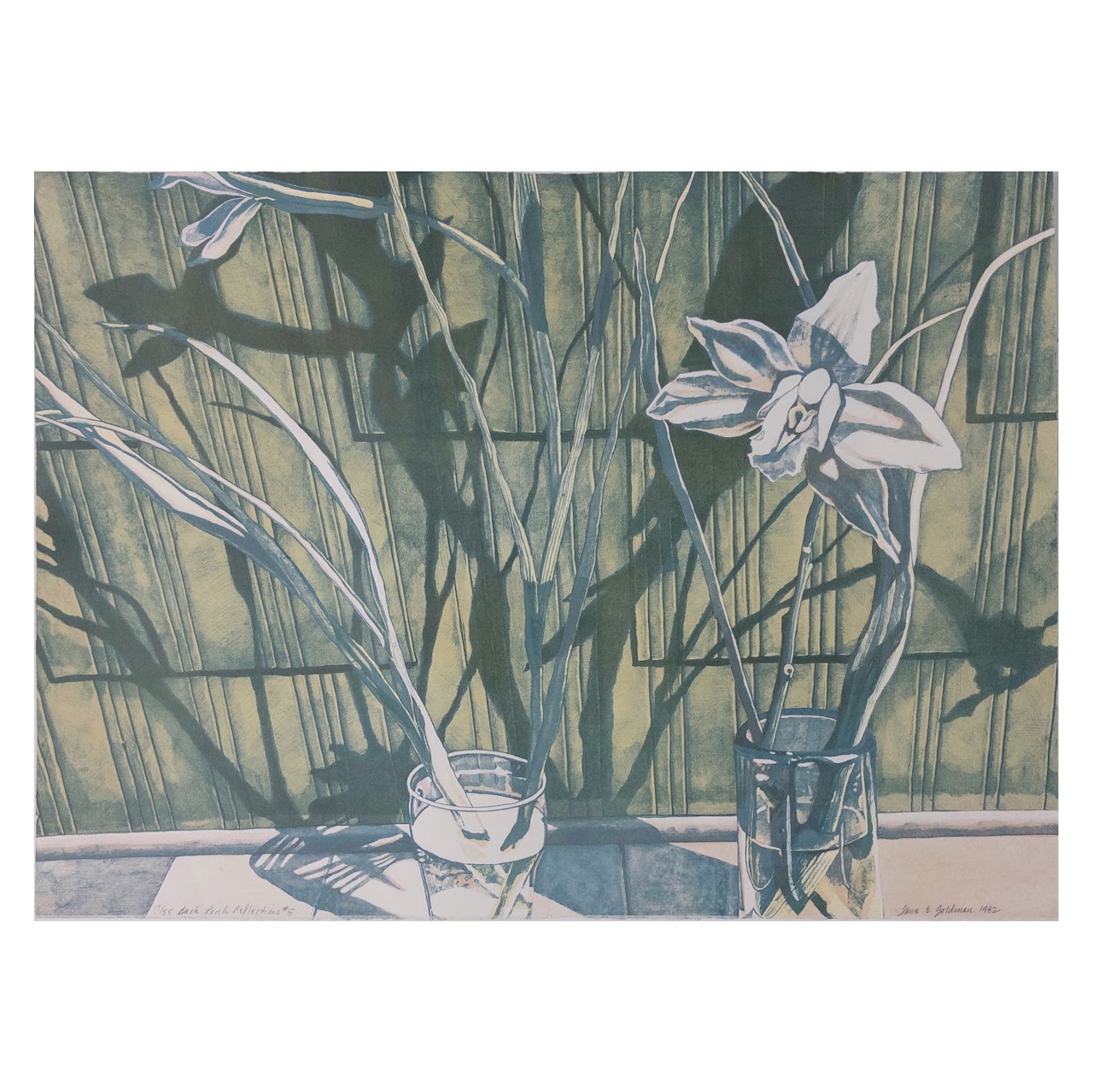 Jane E. Goldman 'Back Porch Reflections #5' Signed Lithograph