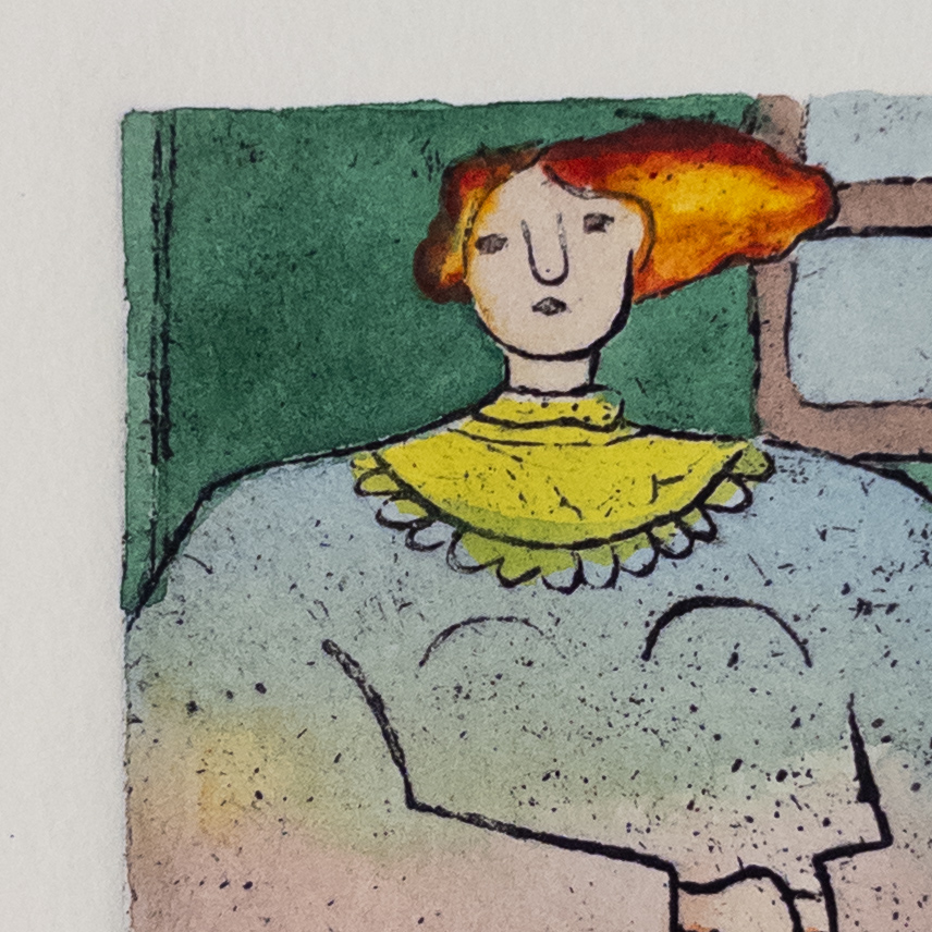 Danielle Desplan 'Femme' Etching in Color