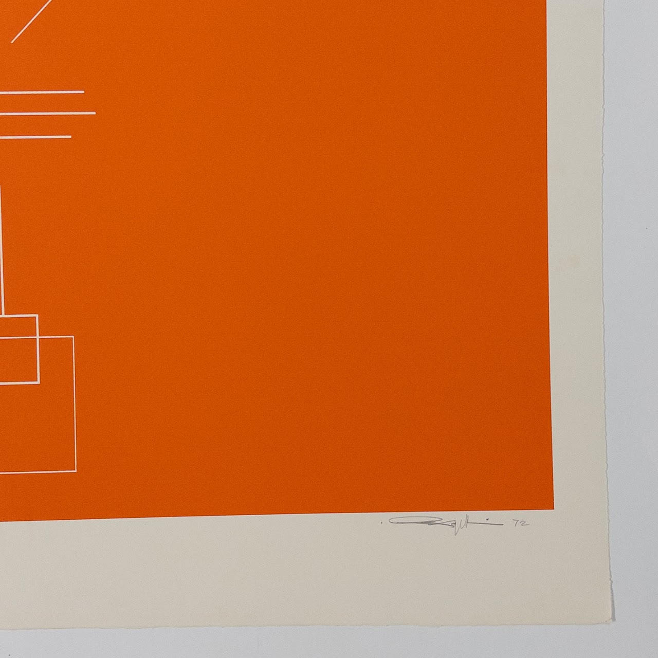 Signed Geometric Study Lithograph