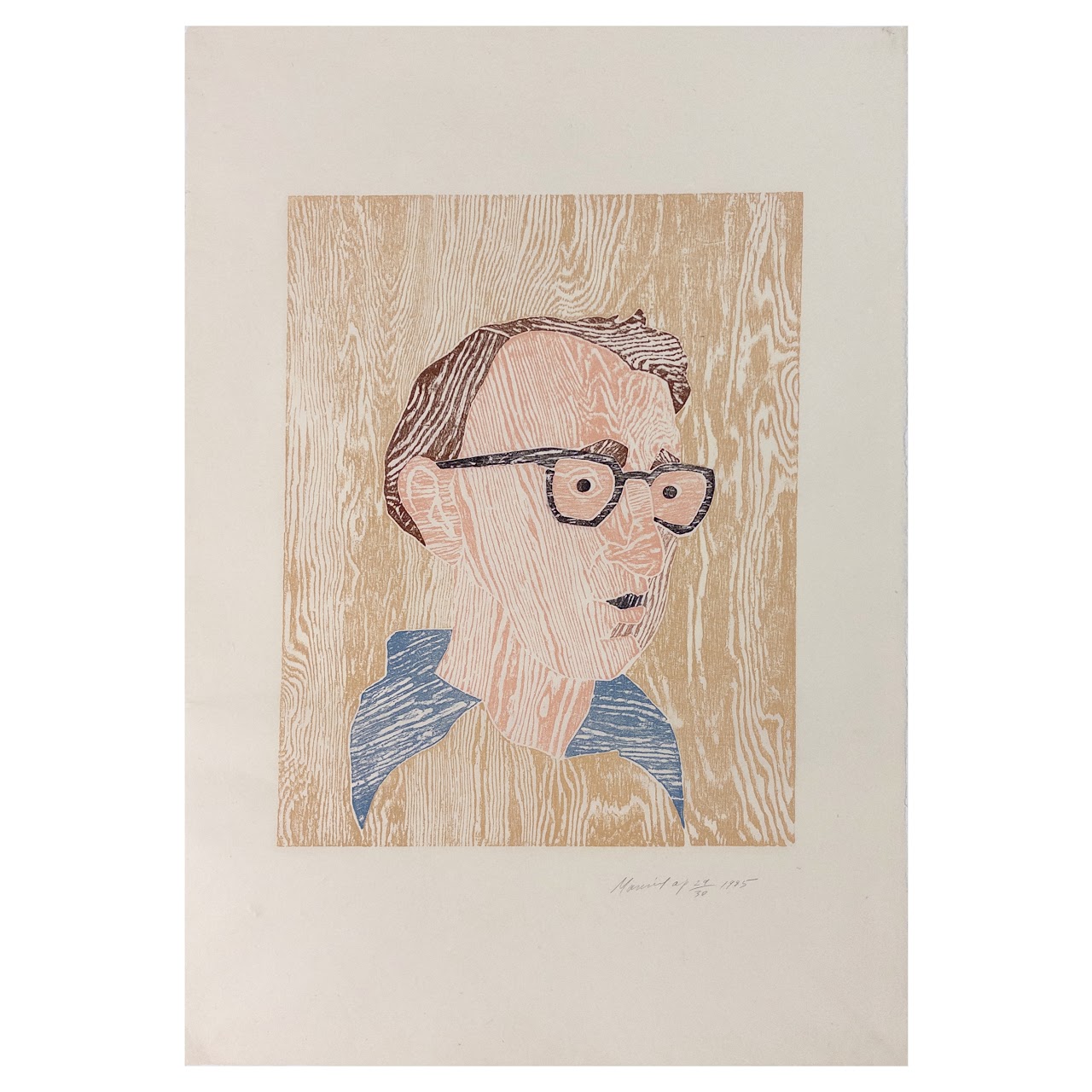 Marisol Escobar (Marisol) Signed Woody Allen Woodcut Etching #2 (29)