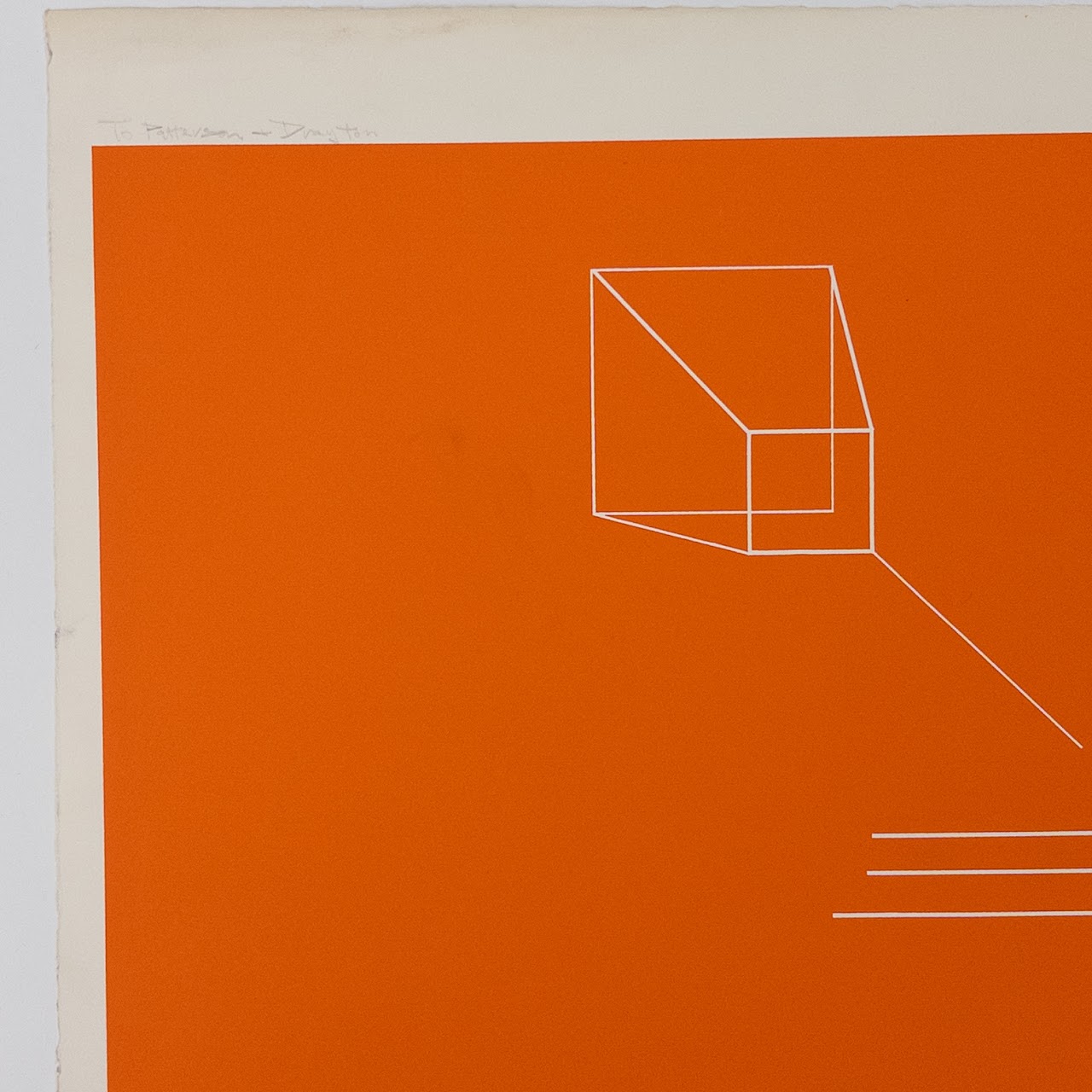 Signed Geometric Study Lithograph