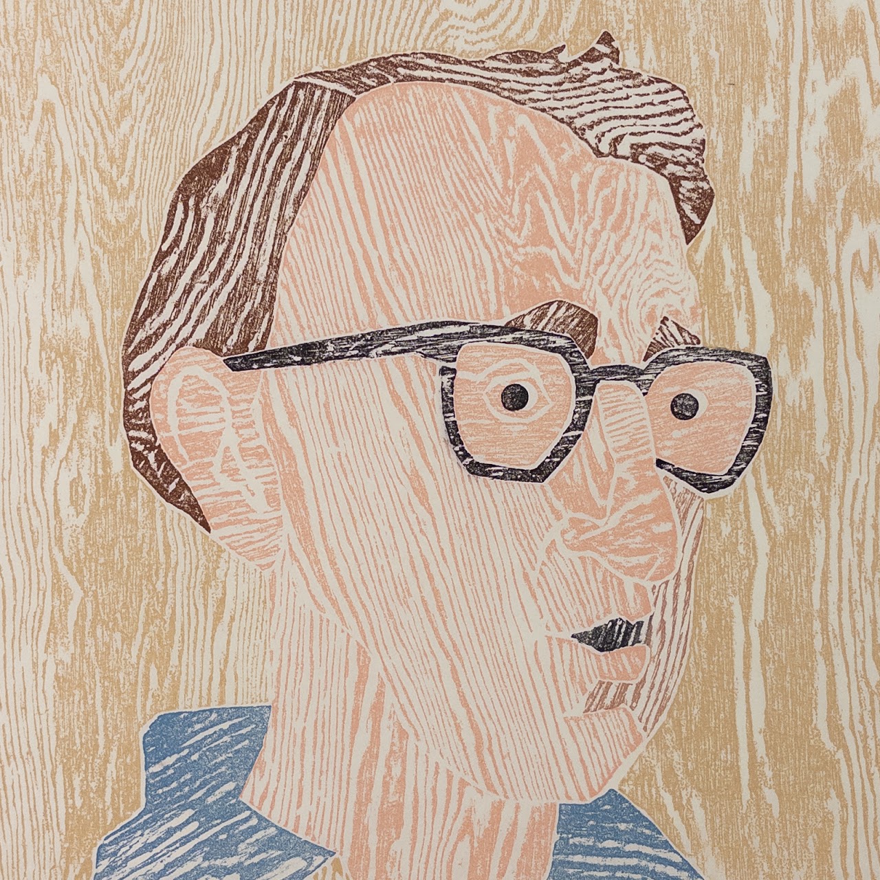 Marisol Escobar (Marisol) Signed Woody Allen Woodcut Etching #2 (29)