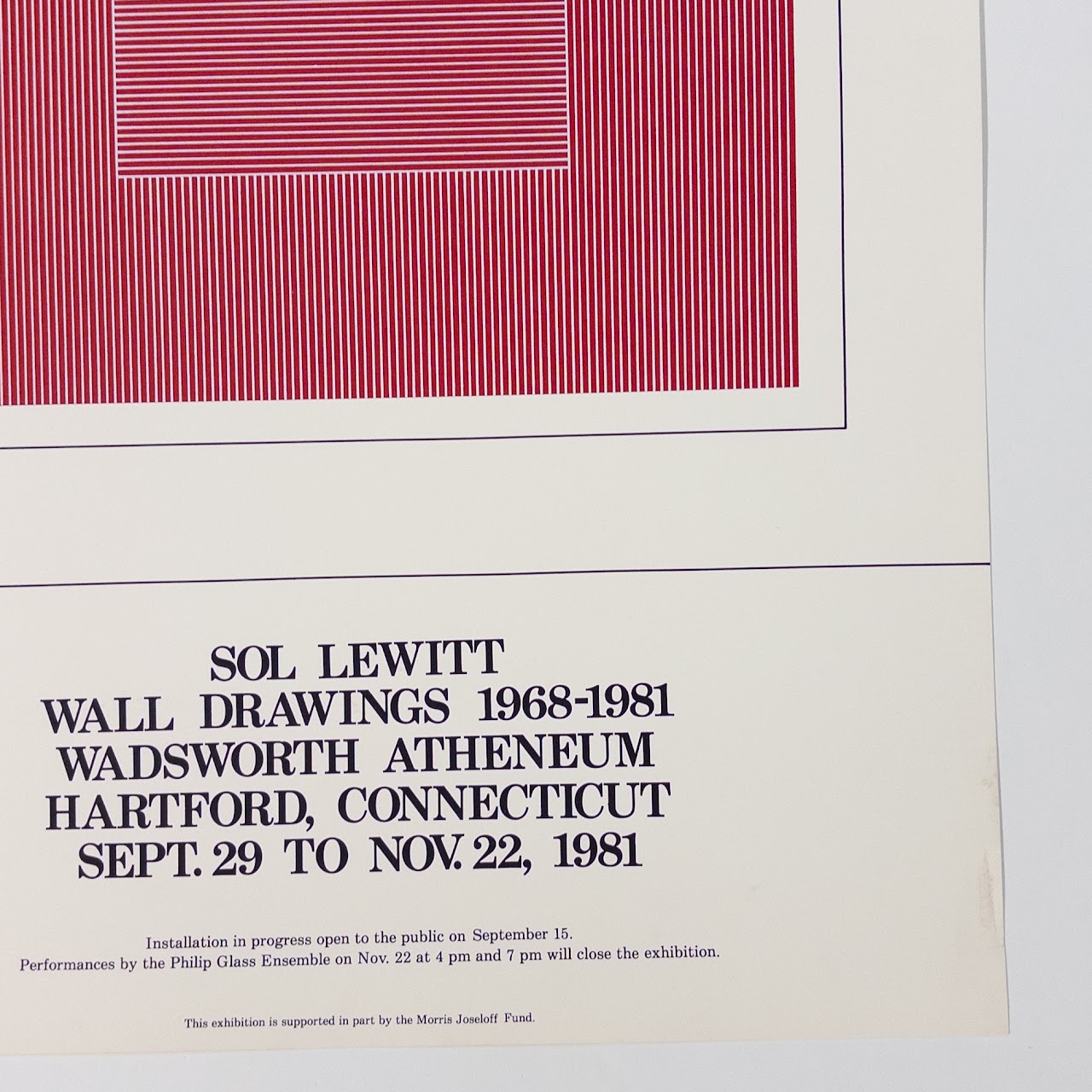 Sol Lewitt Wall Drawings 1968-1981 Gallery Show Off-Set Lithograph Poster