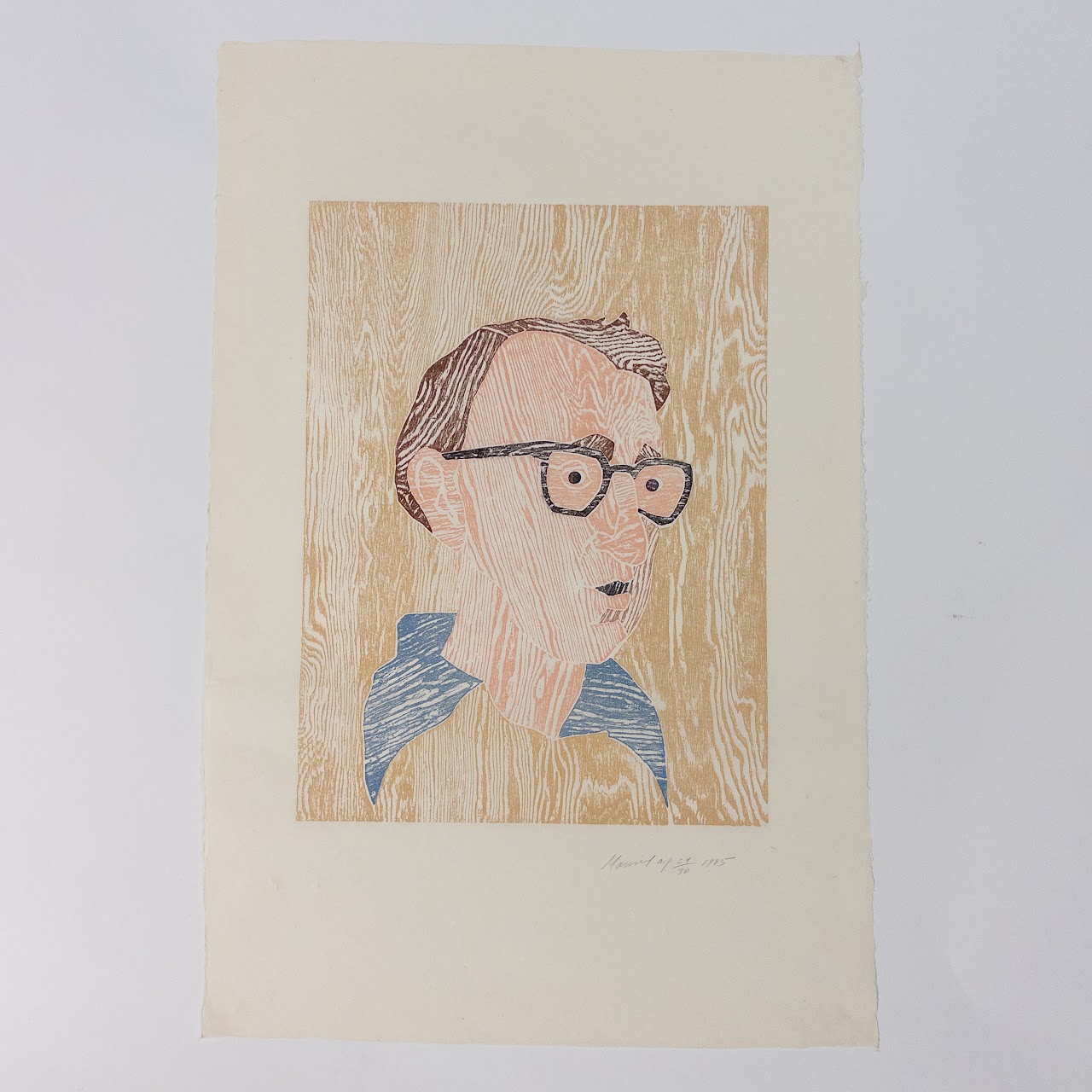 Marisol Escobar (Marisol) Signed Woody Allen Woodcut Etching #2 (29)