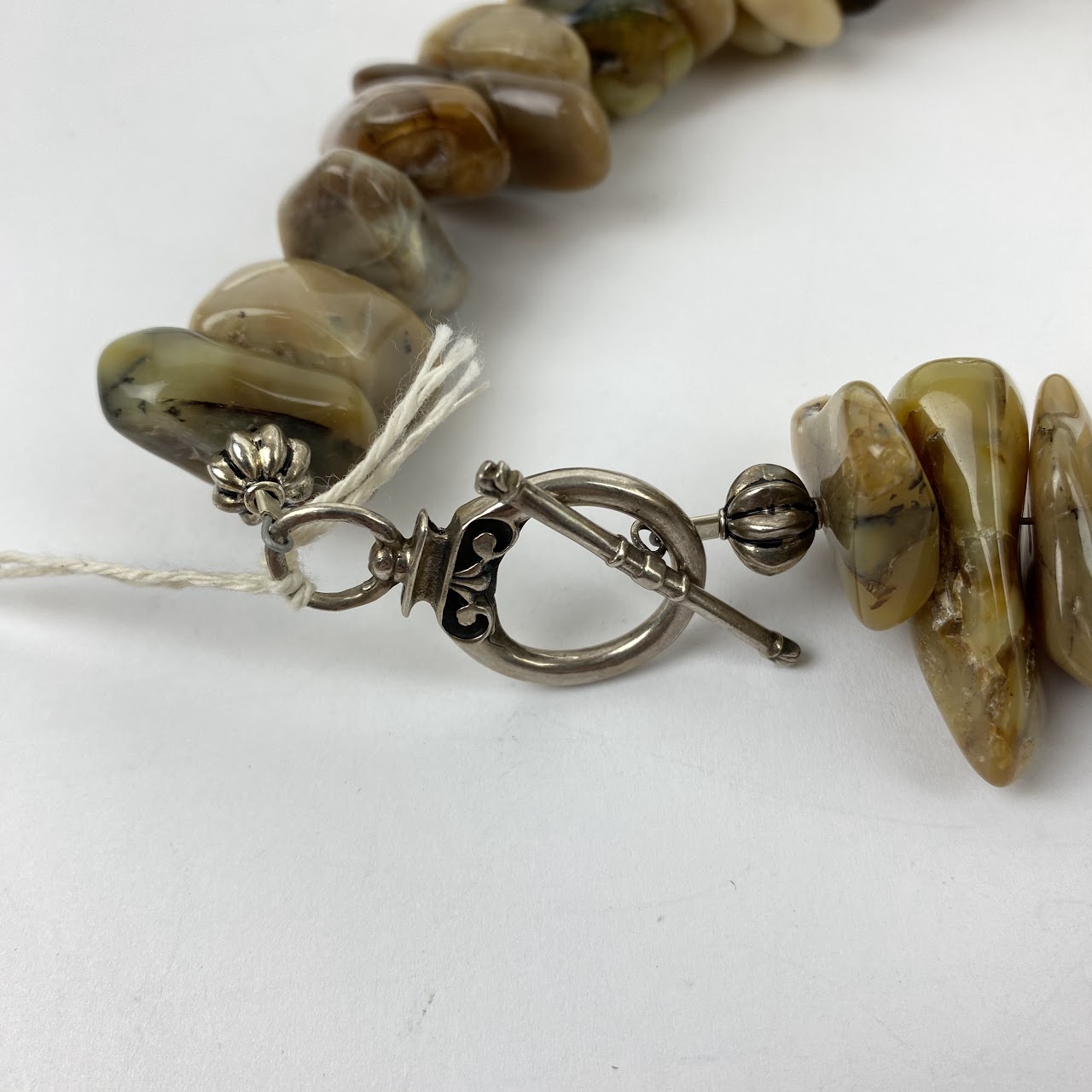 Brown Opal & Sterling Silver Necklace