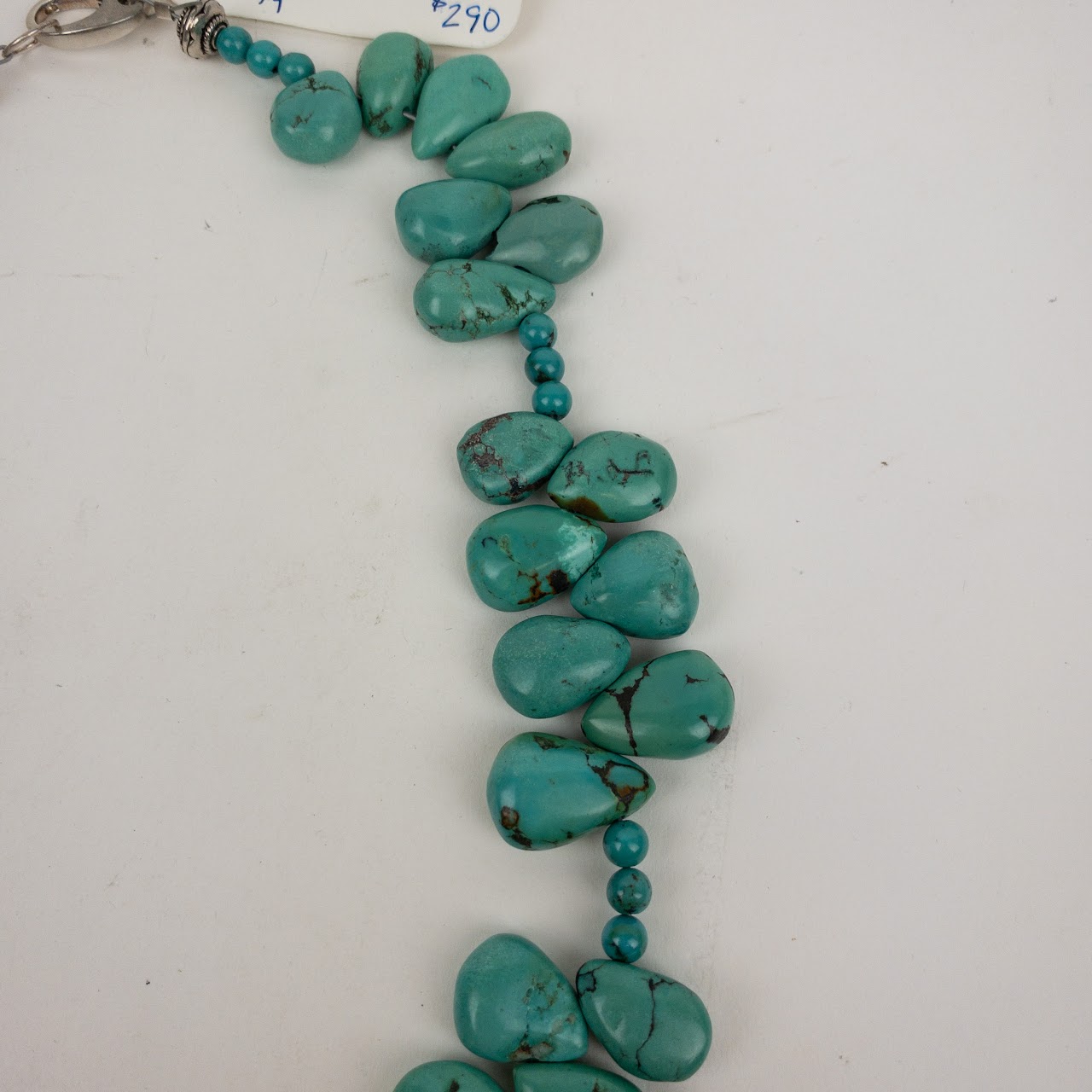 Turquoise & Sterling Silver Teardrop Necklace