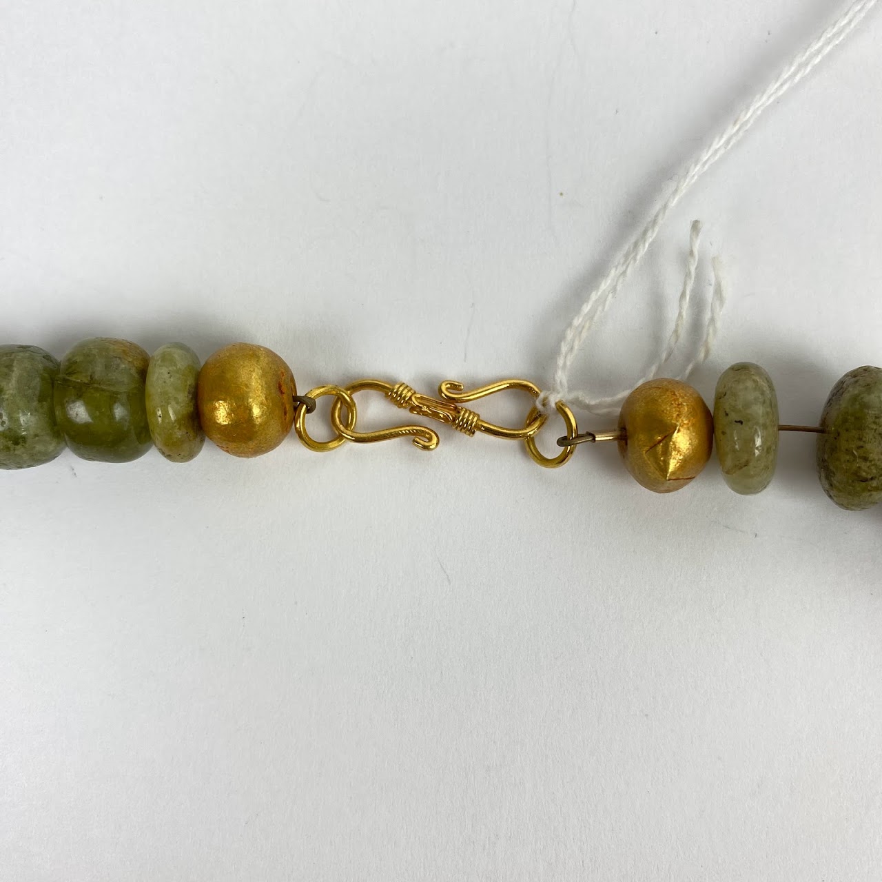 Green Grossular Garnet & 18K Gold Necklace