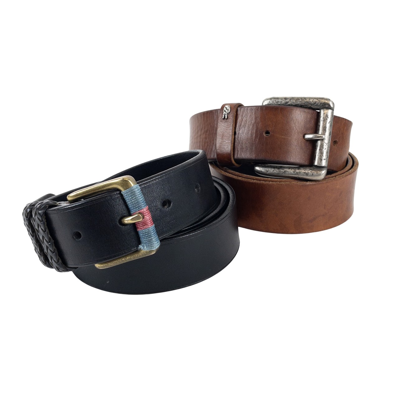 John Varvatos & Paul Smith Leather Belt Pair