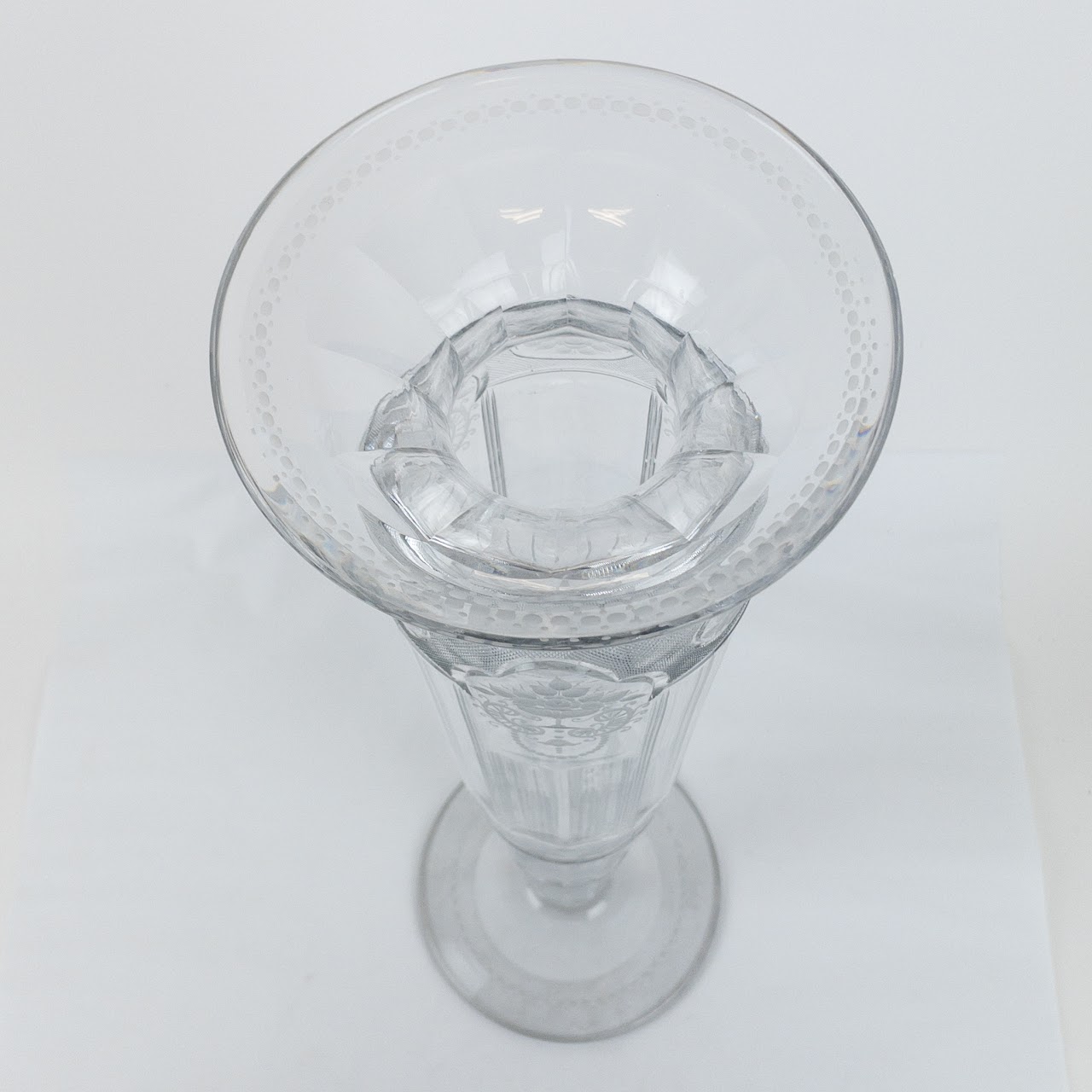 Cut Crystal Vintage 25" Flower Vase