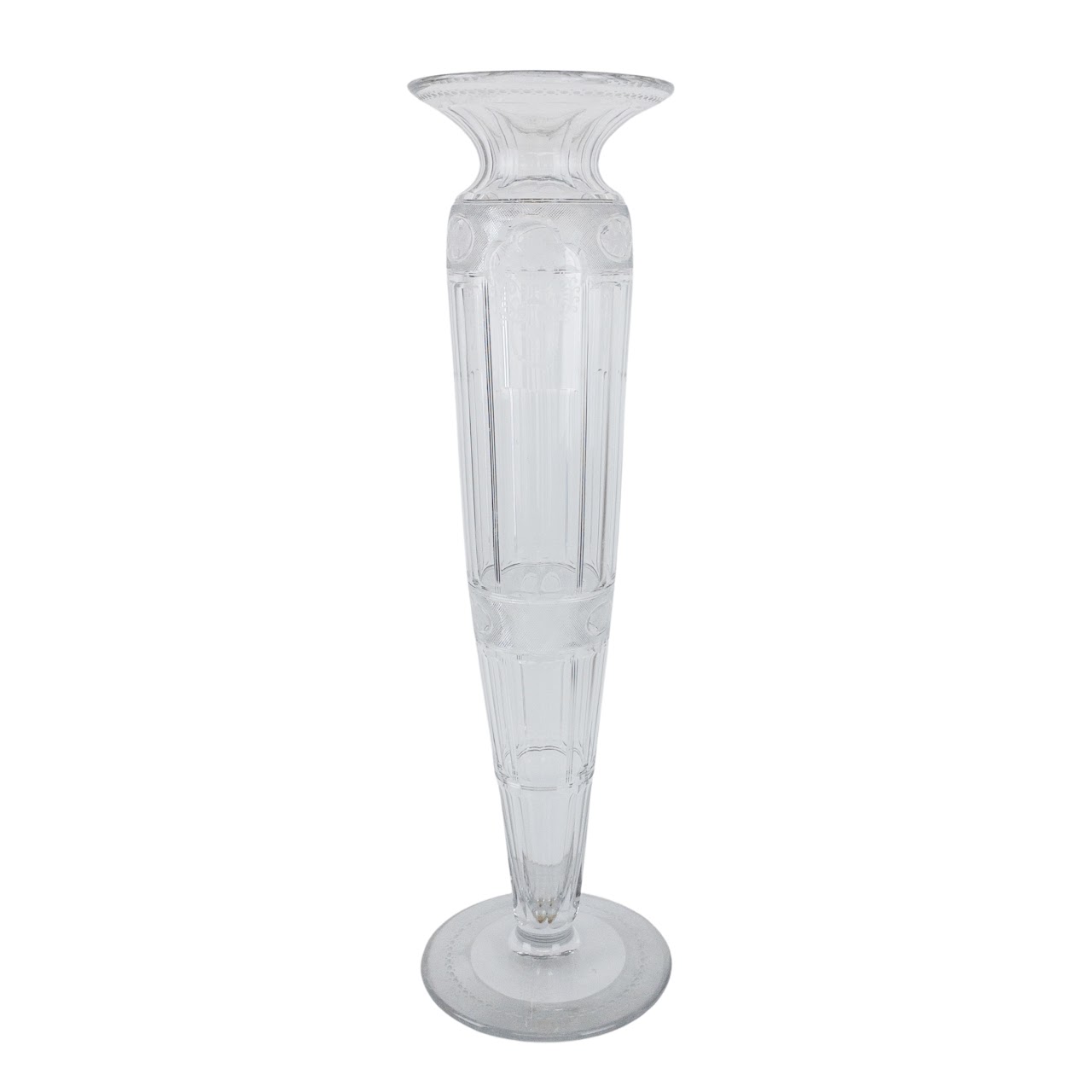 Cut Crystal Vintage 25" Flower Vase