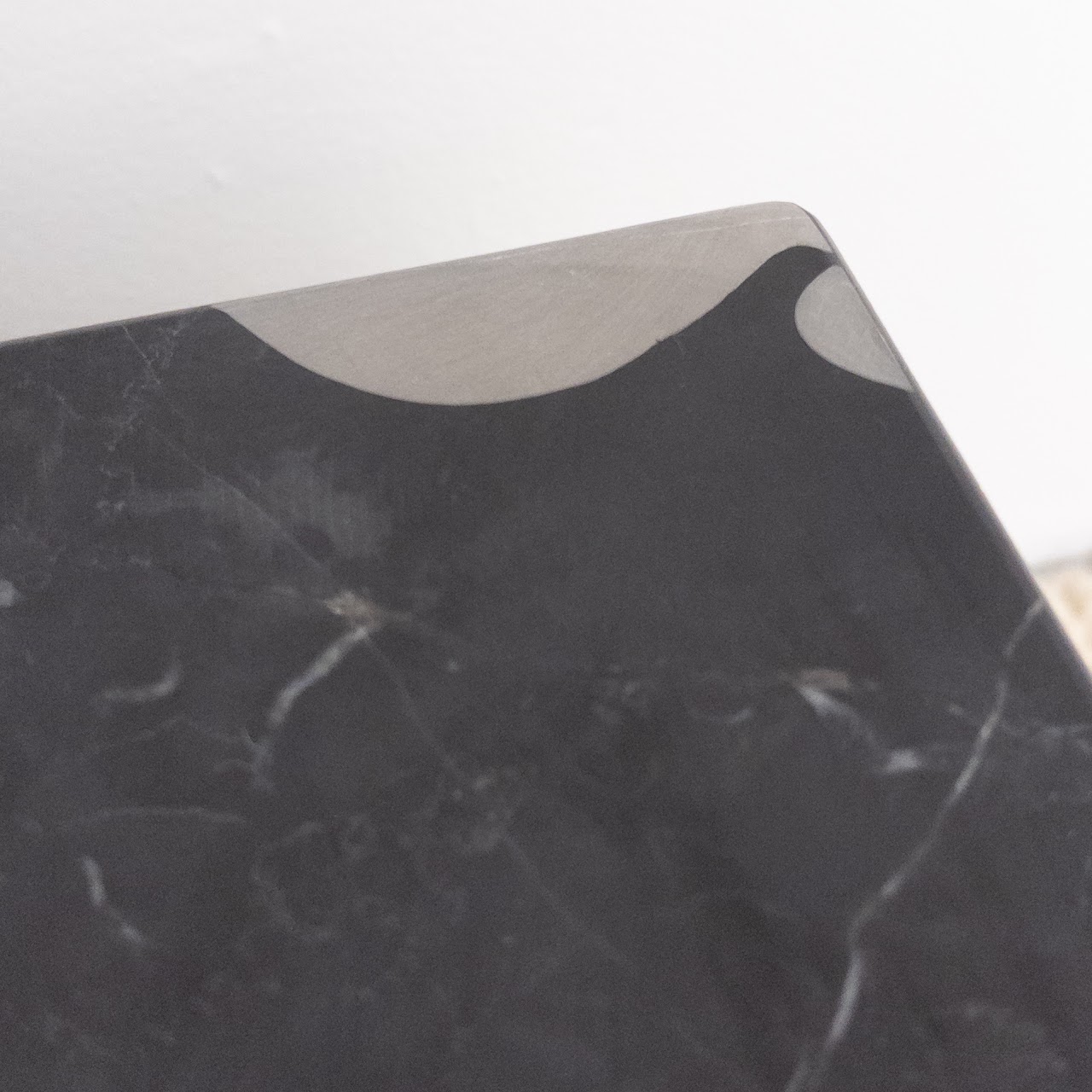 Black Marble Accent Table Pair