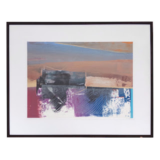 Signed Abstract Expressionist 'Prarie House' Monotype